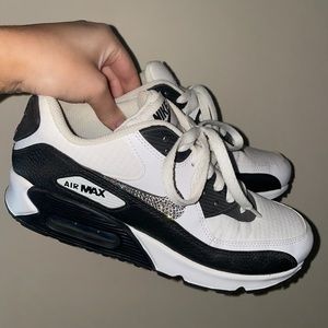 Nike Air Max black and white with diamond crystals